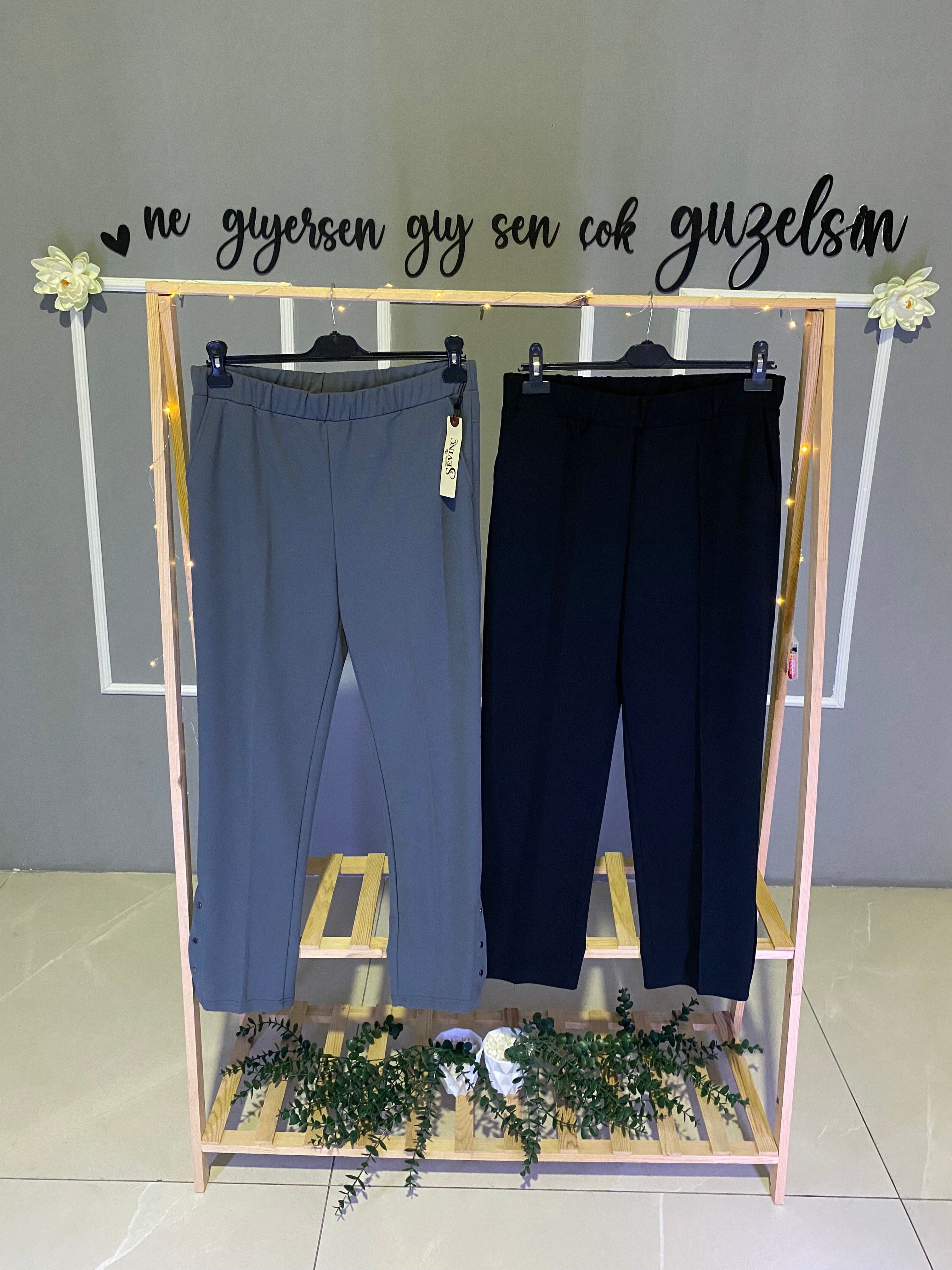 DÜĞME DETAYLI PANTALON